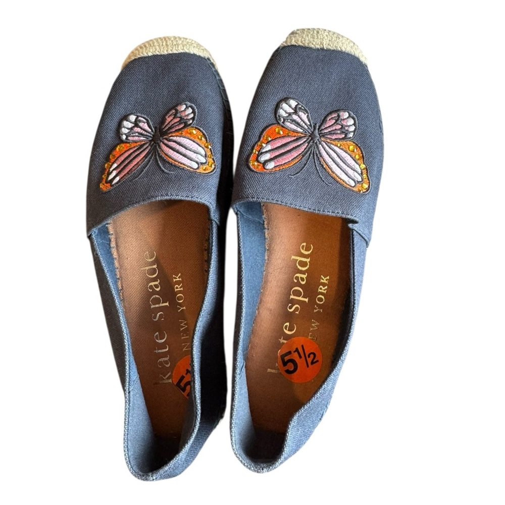 Kate Spade New York Aflutter Flats Butterfly 5.5 Shoes Slip-on Espadrilles